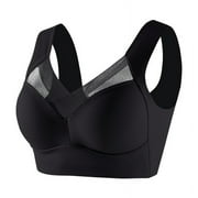 Snoarin Plus Size Bras for Women Full Cup Seamless Push Up Shaping Wire Free Everyday Bra Size L-6XL